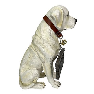 Labrador Retriever Garden Welcome Statue Reversible Sign Don't Stop Retrievin