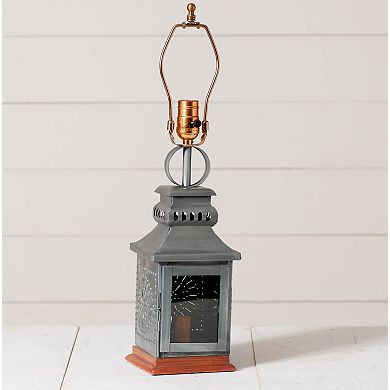 Irvin's Country Tinware Miner's Lamp Base in Antique Tin