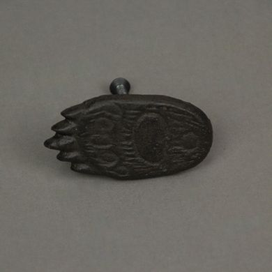 Set of 6 Cast Iron Animal Tracks Bear Paw Cabinet Knob Drawer Pulls Cabin Decor
