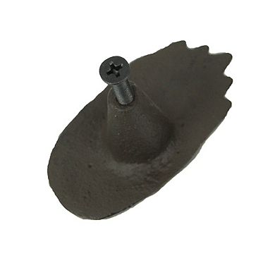 Set of 6 Cast Iron Animal Tracks Bear Paw Cabinet Knob Drawer Pulls Cabin Decor