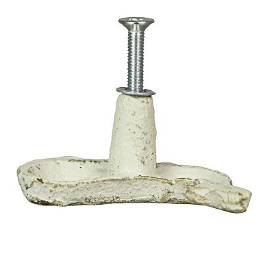 White Cast Iron Whale Drawer Pull Decorative Nautical Cabinet Knobs Set of 6