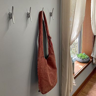 Set of 4 Metallic Silver Finish Cast Iron Nautical Cleat Wall Hooks/Drawer Pulls