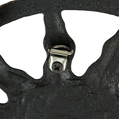 Cast Iron Sun Face Trivet Distressed Gold Finish, Heat-Resistant Kitchen Decor