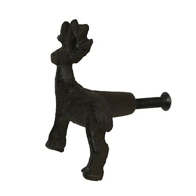 Set of 6 Cast Iron Deer Drawer Pulls Decorative Cabinet Knob Rustic Home Decor