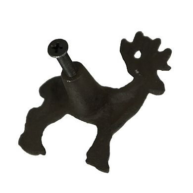 Set of 6 Cast Iron Deer Drawer Pulls Decorative Cabinet Knob Rustic Home Decor