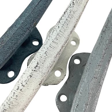 Boat Cleat Hooks in Blue, Gray, White Nautical Décor for Towel, Key, Coat