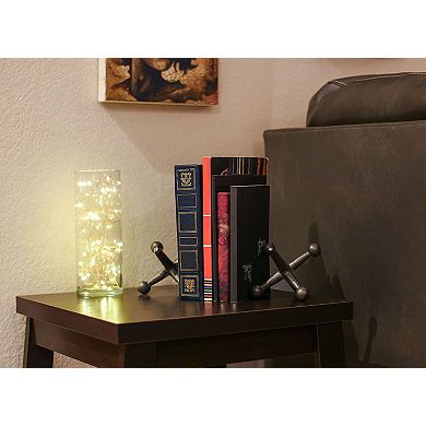 Retro Cast Iron Giant Jack Accent Bookends Matte Finish Decor Sculptures