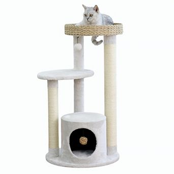PetPals® Winnipeg 35.8" Cat Tree with Top Nest Bed, Sisal Scratching Post