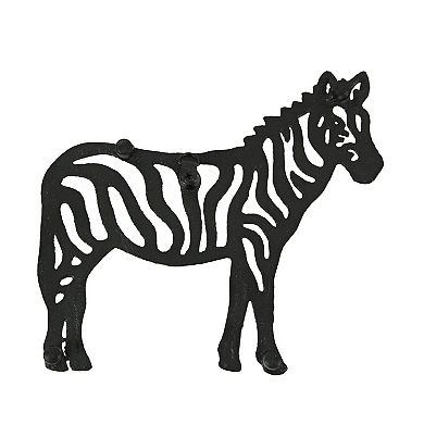 Set of 3 Black Cast Iron Safari Animal Kitchen Decor Trivets Wall Hanging Art