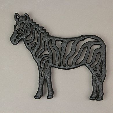 Set of 3 Black Cast Iron Safari Animal Kitchen Decor Trivets Wall Hanging Art