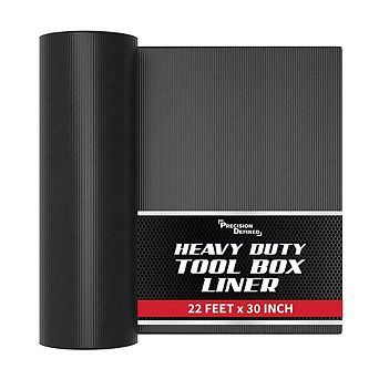 Precision Defined Professional Grade Tool Box Liner, 22 ft x 30", Black, Tool Box Drawer Liner