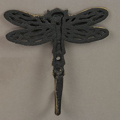 5 Inch Cast Iron Dragonfly Wall Hook Decorative Towel Hangers Coat Rack Set of 3