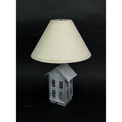 Set of 2 Rustic Zinc Dual Table Lamps And Accent Light Farmhouse Decor