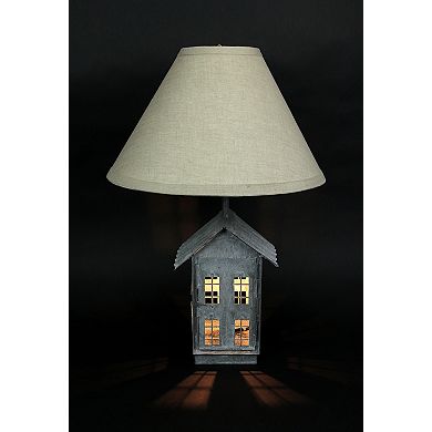 Rustic Zinc Dual Table Lamp And Accent Light Mid Century Modern Farmhouse Decor
