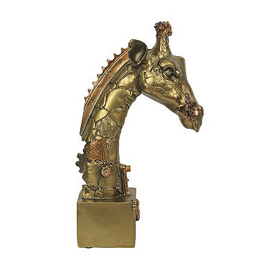 Resin Bronze Finish Steampunk Giraffe Sculpture Home Decor Statue Figurine Art
