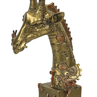 Resin Bronze Finish Steampunk Giraffe Sculpture Home Decor Statue Figurine Art