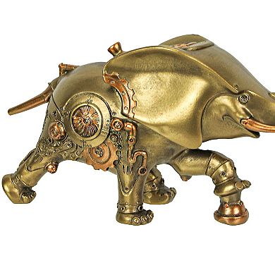 Resin Bronze Copper Steampunk Elephant Sculpture Decorative Home Decor Figurine
