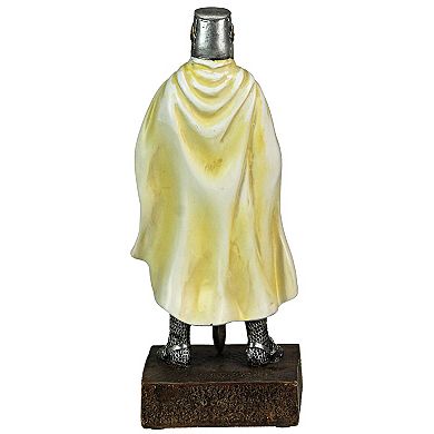 Medieval Templar Knight in Battle Holding Sword Armor Statue