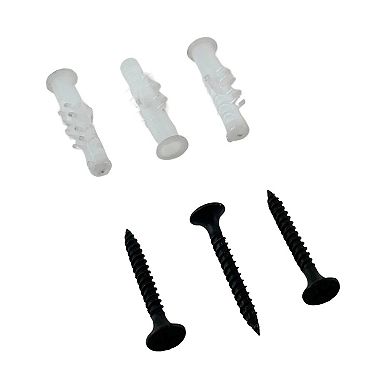 Set of 3 Atomic Starburst Wall Hooks Mid-Century Modern Design, Black Finish