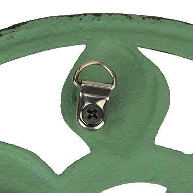 Cast Iron Sea Turtle Trivet Verdigris Finish, Bronze Accents, 8" Coastal Décor