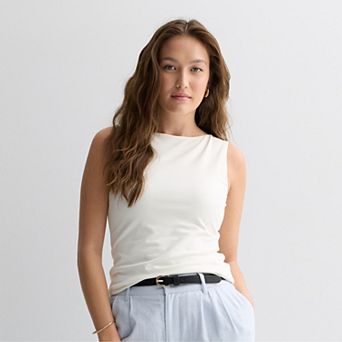 Juniors' SO® Boatneck Tank Top