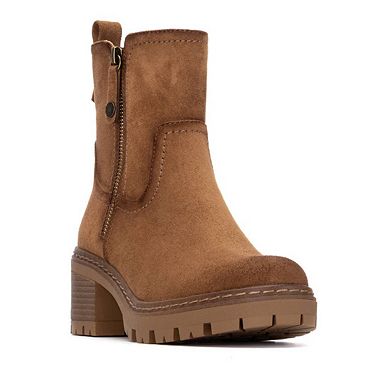 Refresh Women's Side Zipper Suede Booties 173023