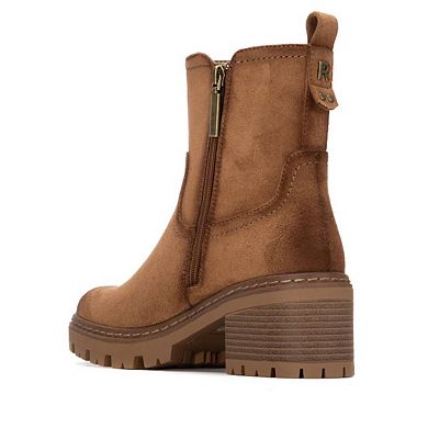 Refresh Women's Side Zipper Suede Booties 173023