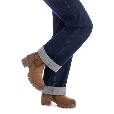 Refresh Women's Side Zipper Suede Booties 173023
