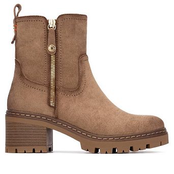 Refresh Women's Side Zipper Suede Booties 173023