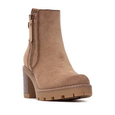 Refresh Women's Side Zipper Suede Booties 173031
