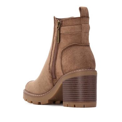 Refresh Women's Side Zipper Suede Booties 173031