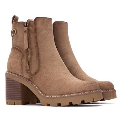 Refresh Women's Side Zipper Suede Booties 173031