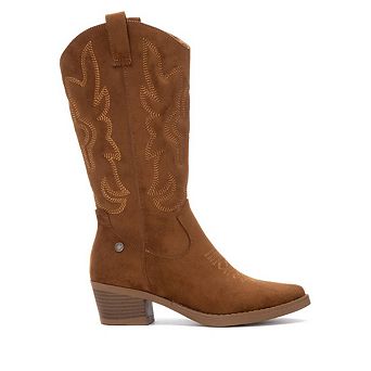 Refresh Women's Italian Western Suede Booties 173085