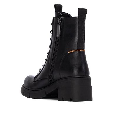 Refresh Women's Block Heel Combat Booties 172906