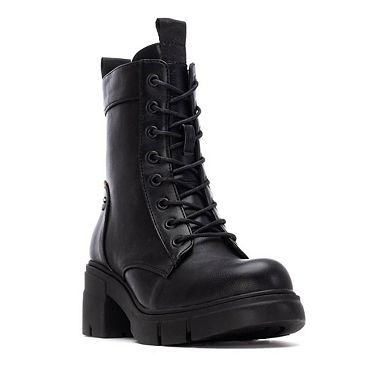 Refresh Women's Block Heel Combat Booties 172906