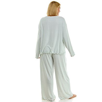 Plus Size Sonoma Goods For Life® Wonderluxe Pajama Top & Pajama Bottoms Set