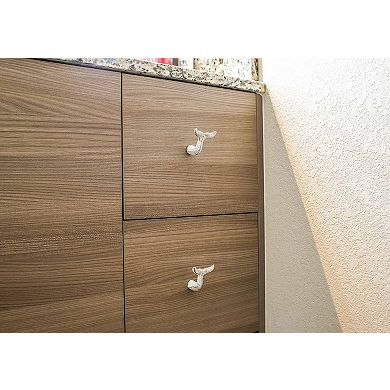 White Cast Iron Whale Tail Drawer or Cabinet Door Pulls Set of 12