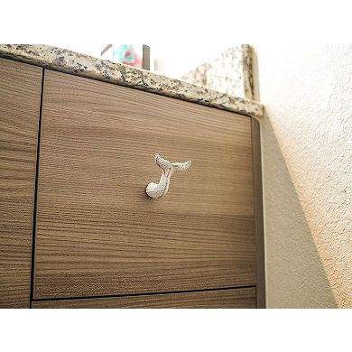 White Cast Iron Whale Tail Drawer or Cabinet Door Pulls Set of 12