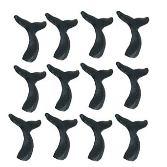 Navy Blue Cast Iron Whale Tail Drawer or Cabinet Door Pulls Set of 12