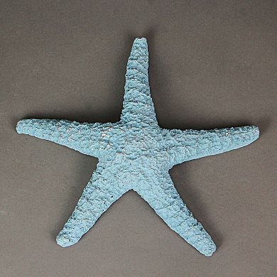 Set of 3 Resin Starfish Wall Hanging Sculptures Coastal Home Decor Beach Art