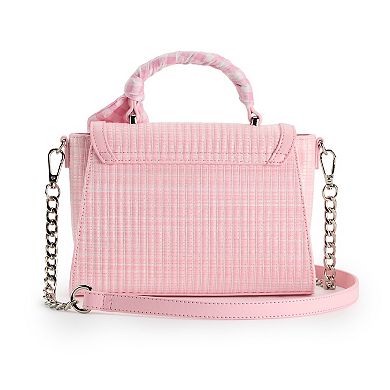 madden girl Straw Top Handle Bag with Charm