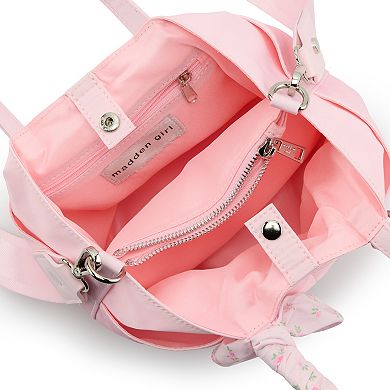 madden girl Nylon Bucket Tote Bag With Adjustable Strap