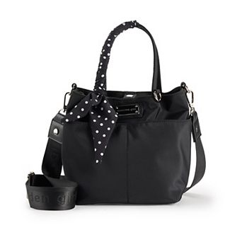 madden girl Nylon Bucket Tote Bag With Adjustable Strap