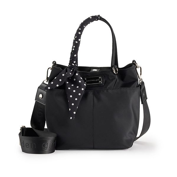 madden girl Nylon Bucket Tote Bag With Adjustable Strap