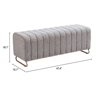 ZUO Pender Bench Stone