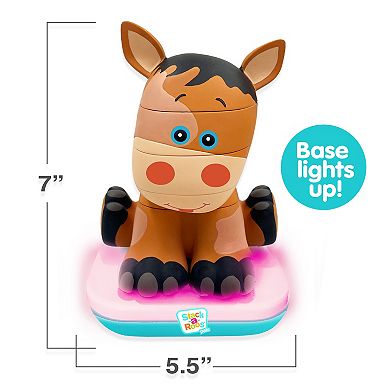Stack-a-Roos Baby Horse, Barnyard Animal Stacking STEM Toy for Babies, Toddlers