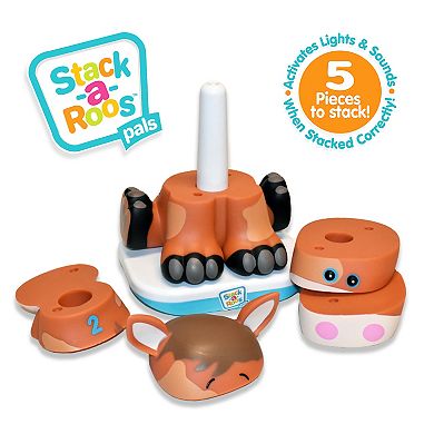 Stack-a-Roos Baby Horse, Barnyard Animal Stacking STEM Toy for Babies, Toddlers