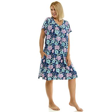Plus Size Croft & Barrow® Short Sleeve Floral Sleep Gown