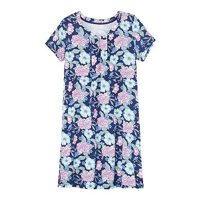 Plus Size Croft & Barrow® Short Sleeve Floral Sleep Gown
