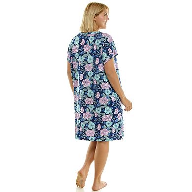 Plus Size Croft & Barrow® Short Sleeve Floral Sleep Gown